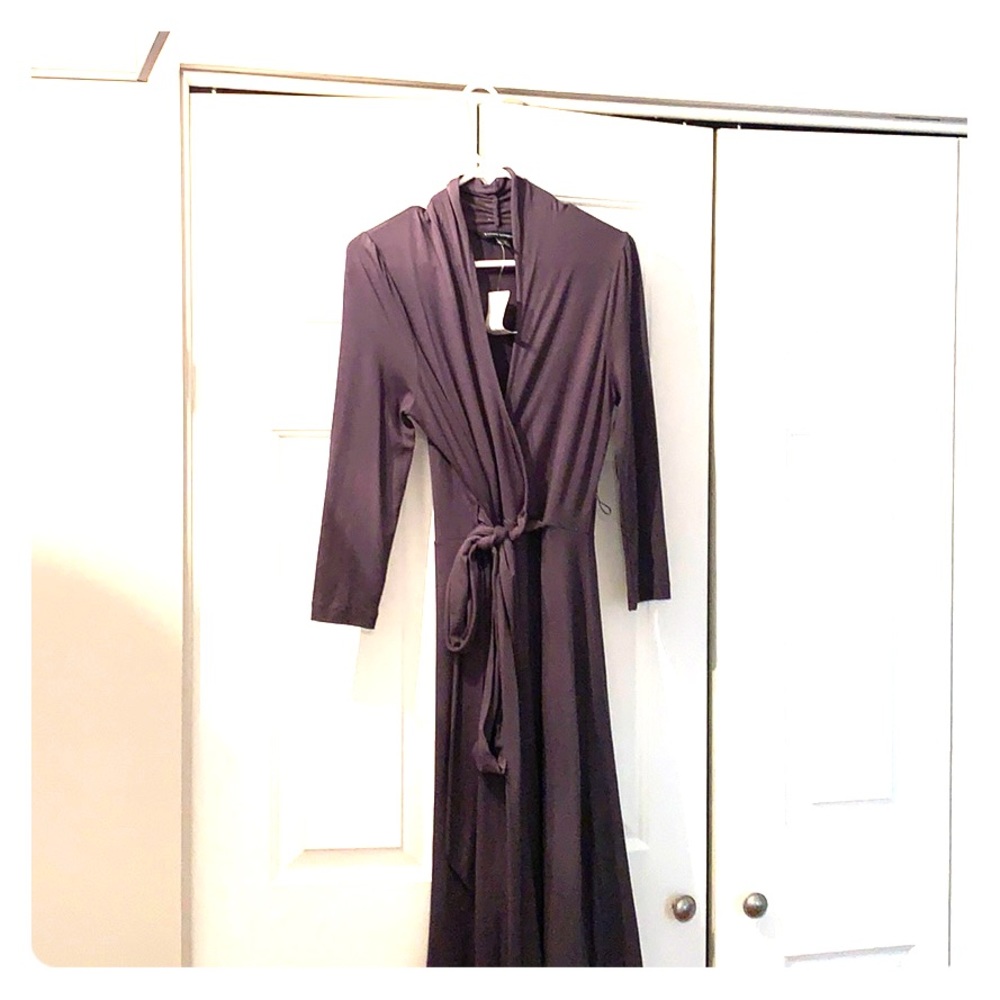 Long sleeve wrap dress